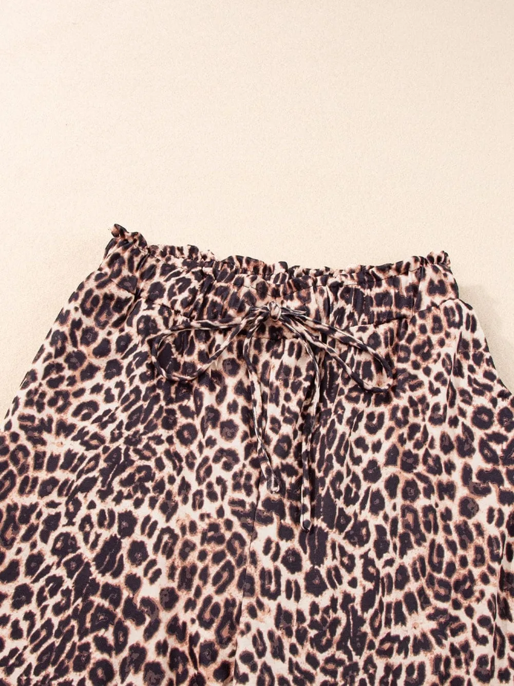 Animal Print Wide Leg Pants