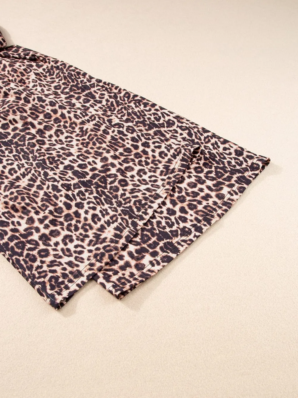 Animal Print Wide Leg Pants