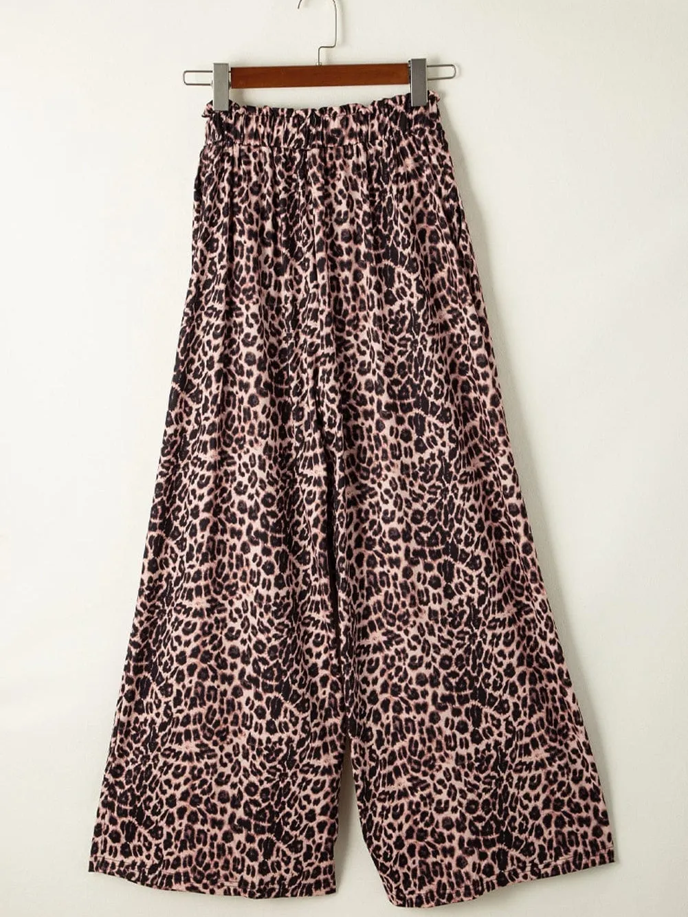 Animal Print Wide Leg Pants