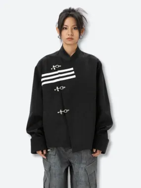 Asymmetric Frog Button Jacket