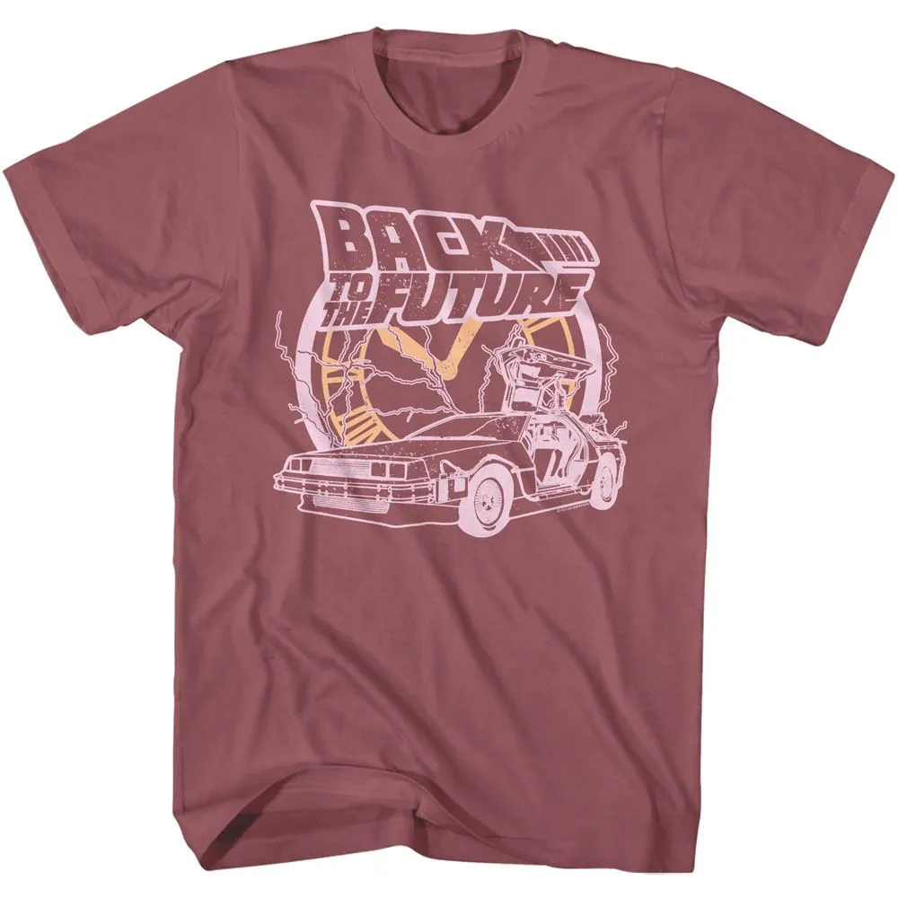 Back To The Future - BTTF Clock And Lightning T-Shirt