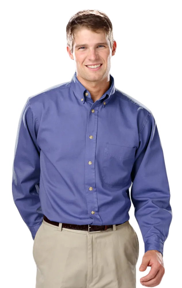 Blue Generation Men's TALL Long Sleeve Cotton Twill Shirt