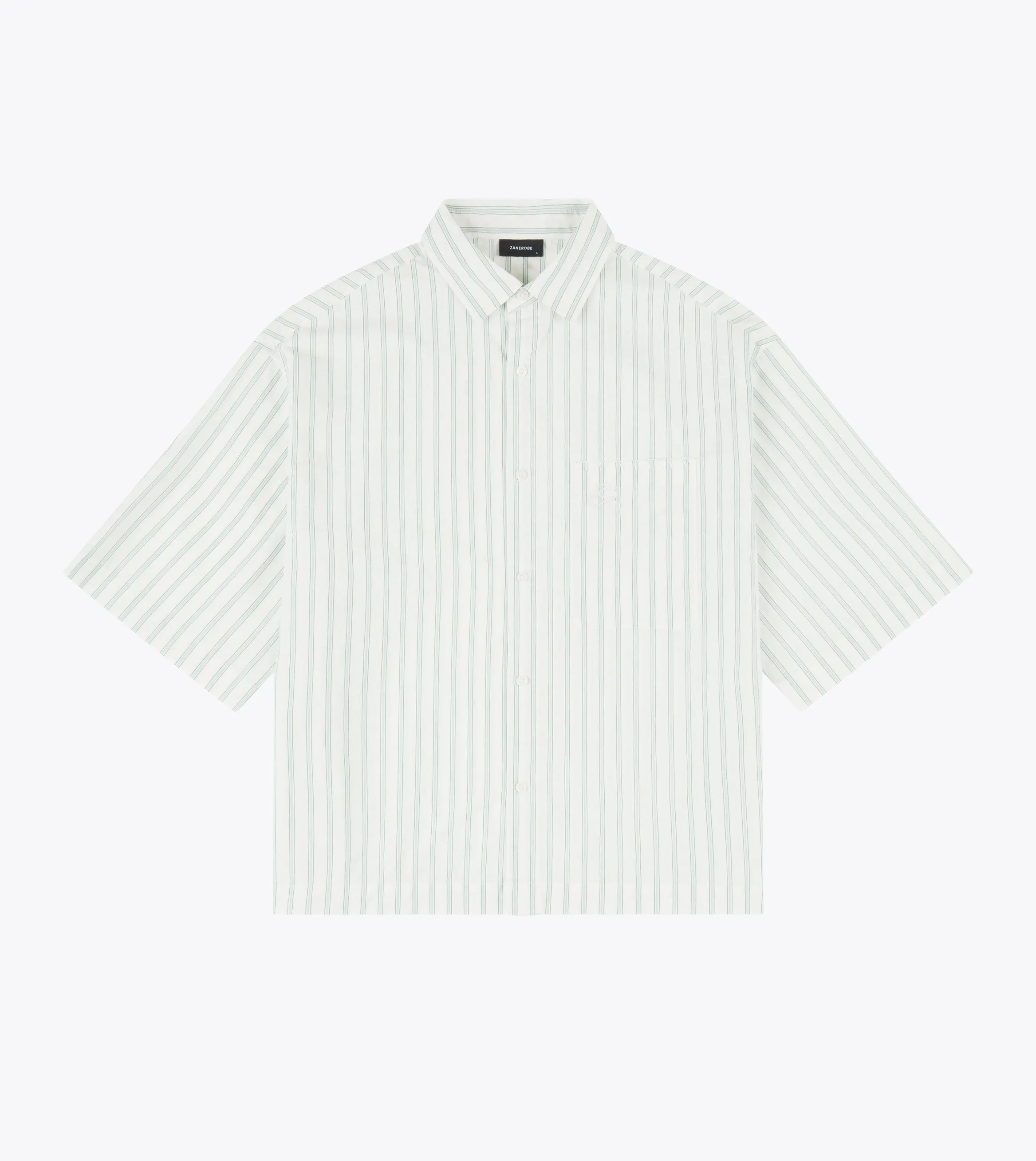 Box Crop Shirt Vintage White/Seaweed