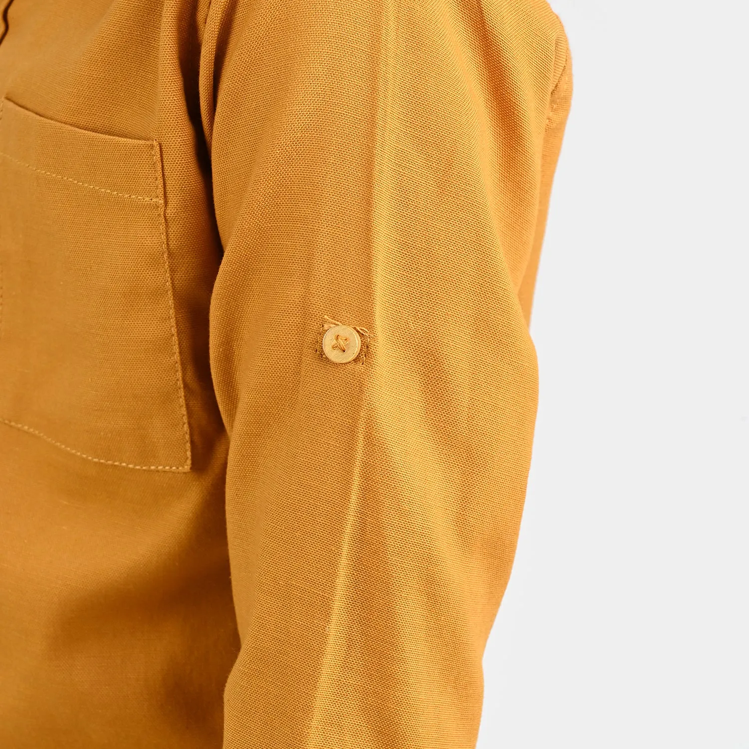 Boys Cotton Casual Shirt F/S Hero-Mustard