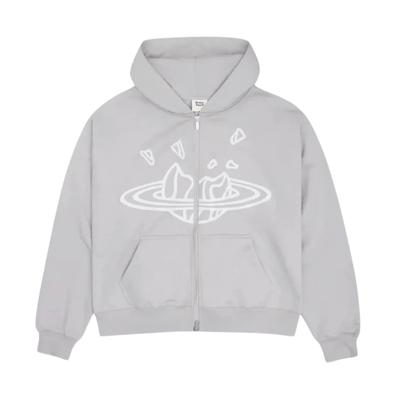 Broken Planet Zip Up Hoodie 'Stone Grey'