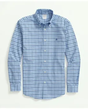 Brooks Brothers Men's Big & Tall Stretch Non-Iron Oxford Button-Down Collar Blue