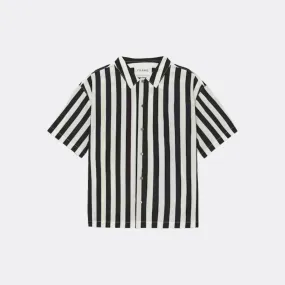 Camp Collar Shirt (Navy Stripe)