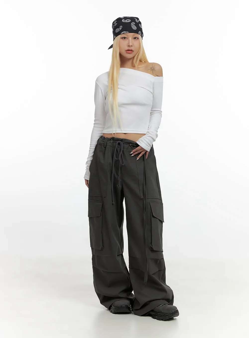 Chic Cotton Cargo Trousers CS425