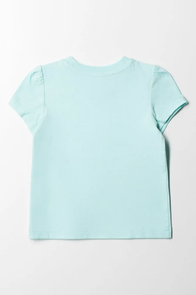 Crew Neck T-Shirt Aqua