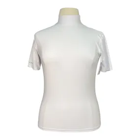 CRINIĒRE  Mon Cherie Short Sleeve Training Show Shirt in White - Women's Large