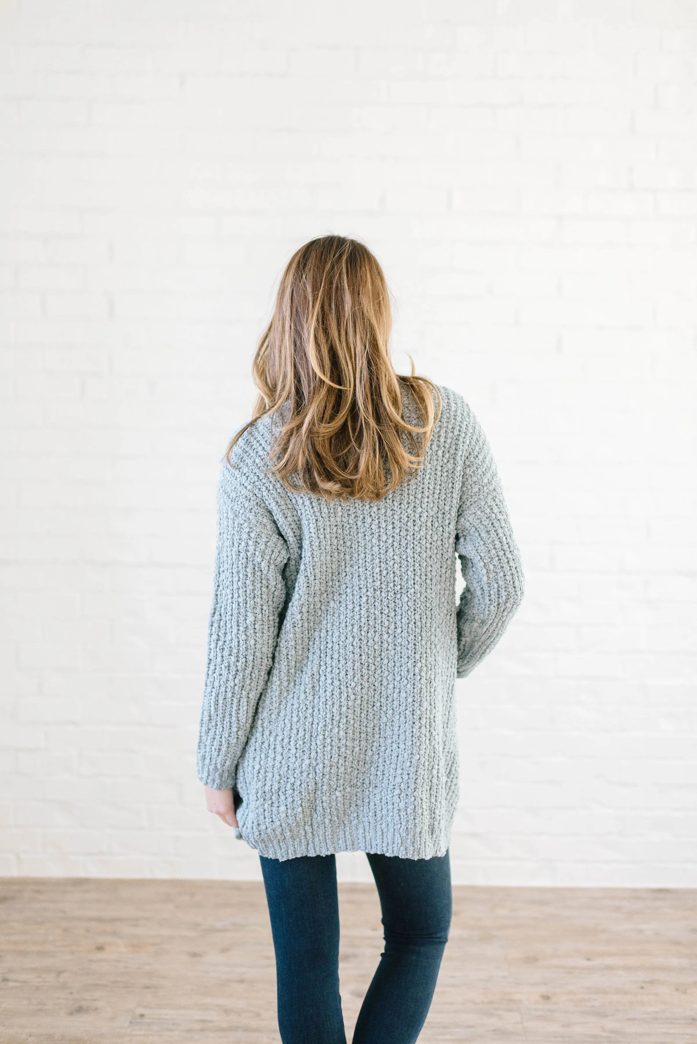 Cuddle Up Cardi in Dusty Blue