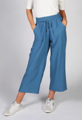 Denim Blue Drawstring Trousers