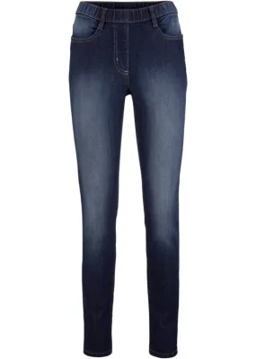 Denim jeggings with a comfortable narrow belt Bpc Bonprix Collection, blue