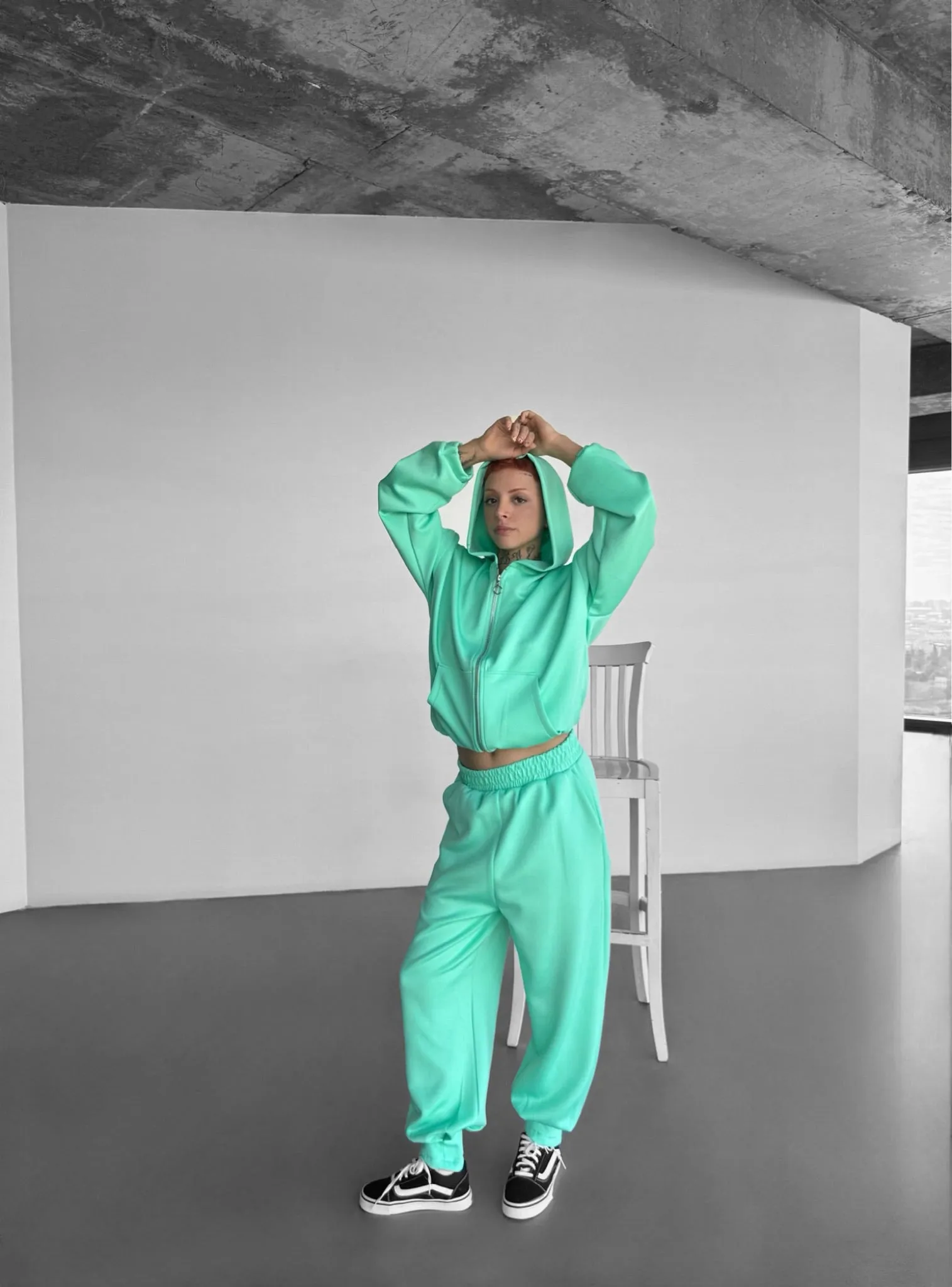 Diver Fabric Chic Trousers - Mint