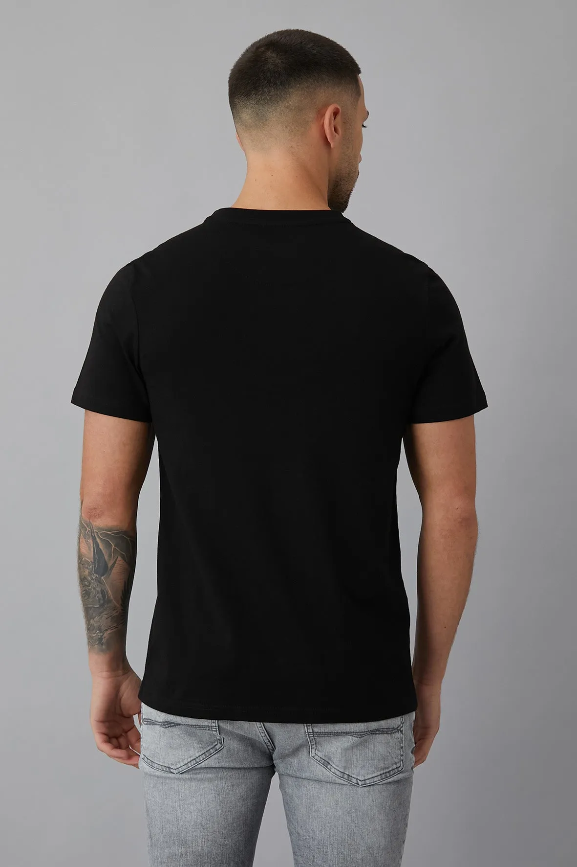 Dynamo Printed crew neck t-shirt in Black