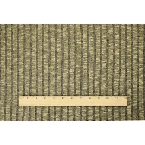 Faded Beige/Black Rib Knit Fabric