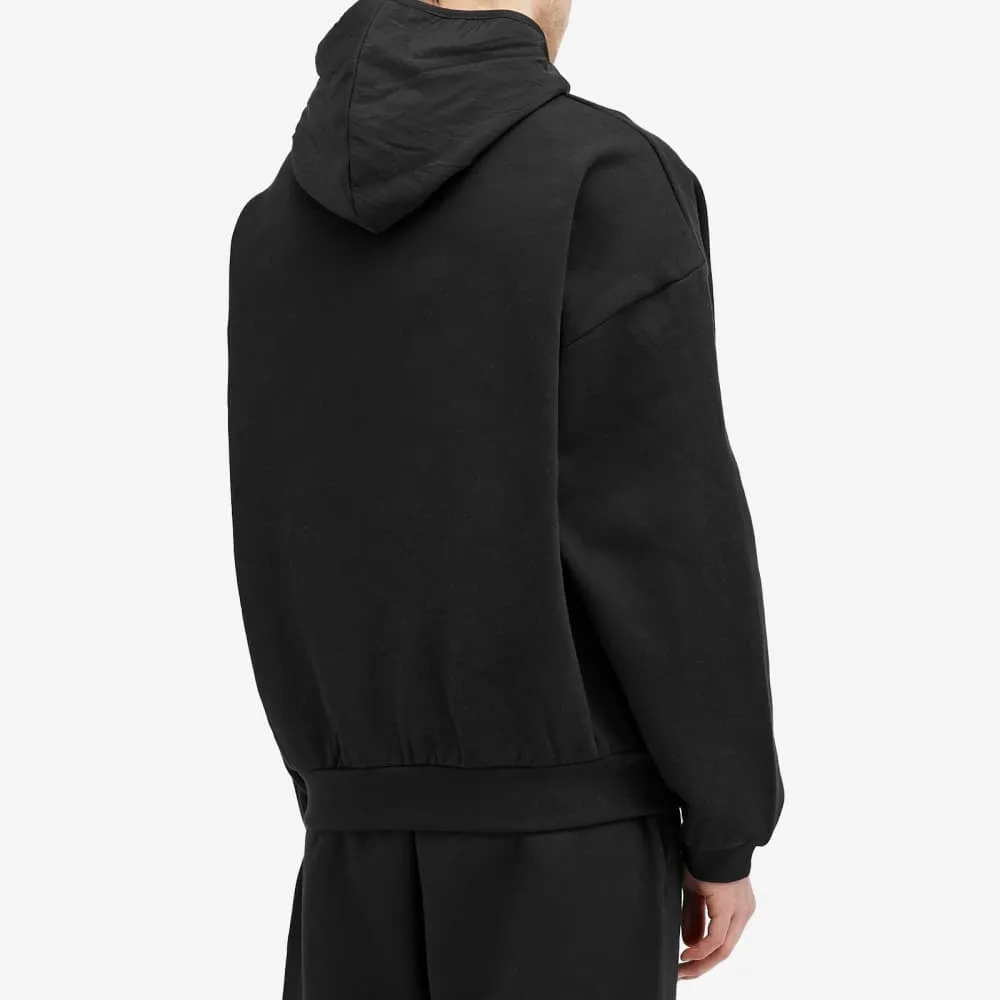 Fear Of God Essentials Spring Nylon Fleece Hoodie, black