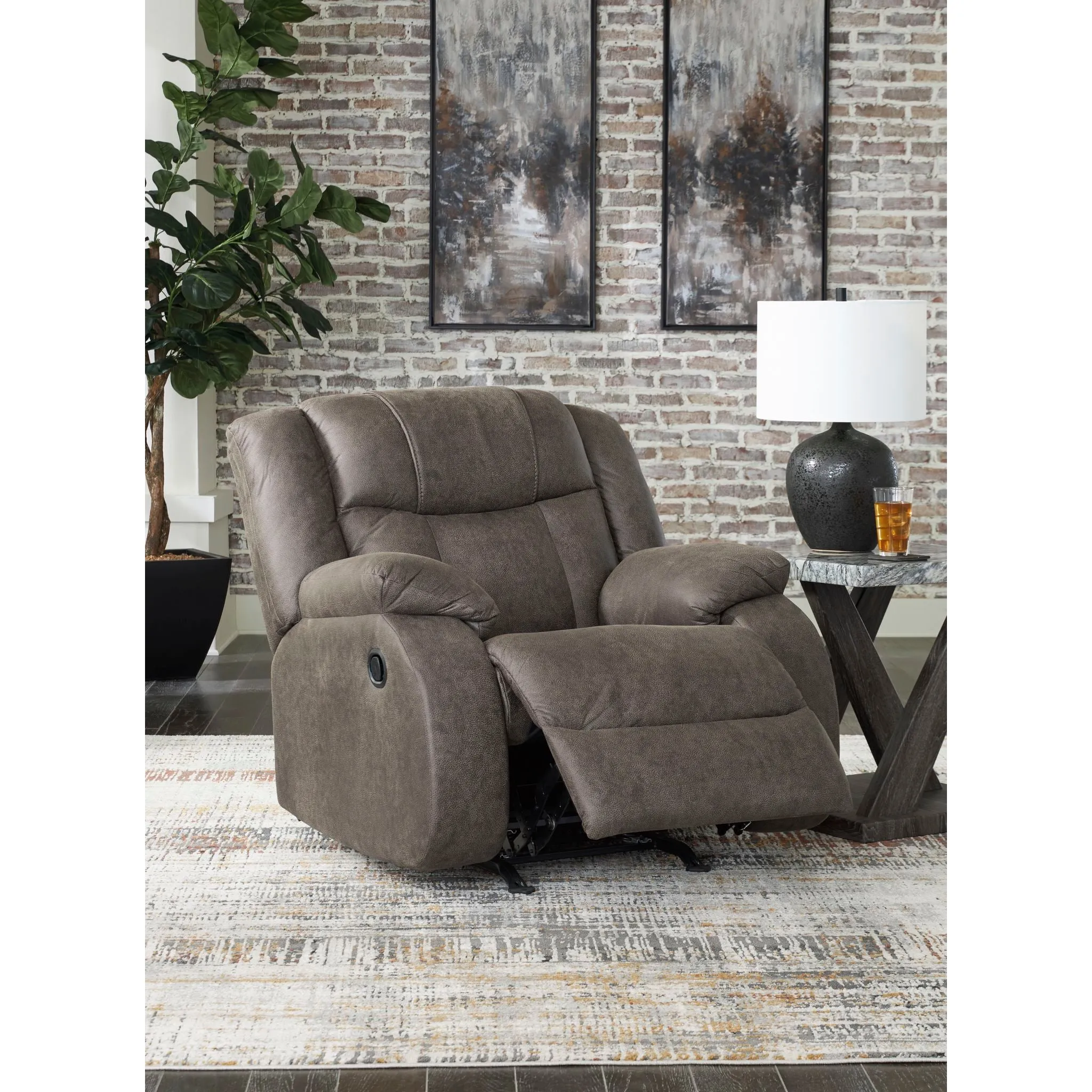 First Base Rocker Recliner - Gunmetal