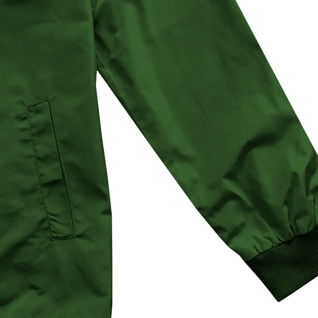 Green Mens Windbreaker Coaches Jacket