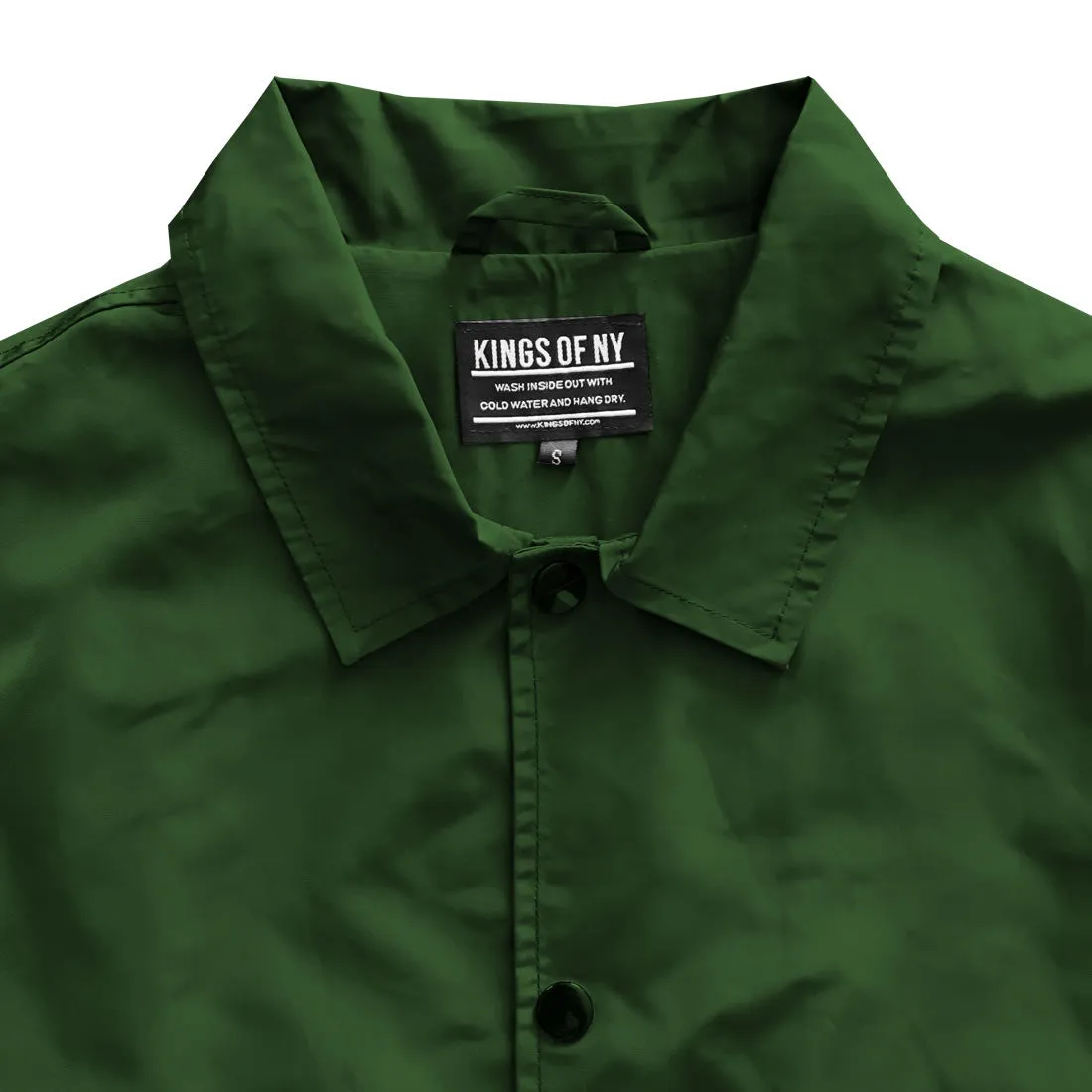 Green Mens Windbreaker Coaches Jacket