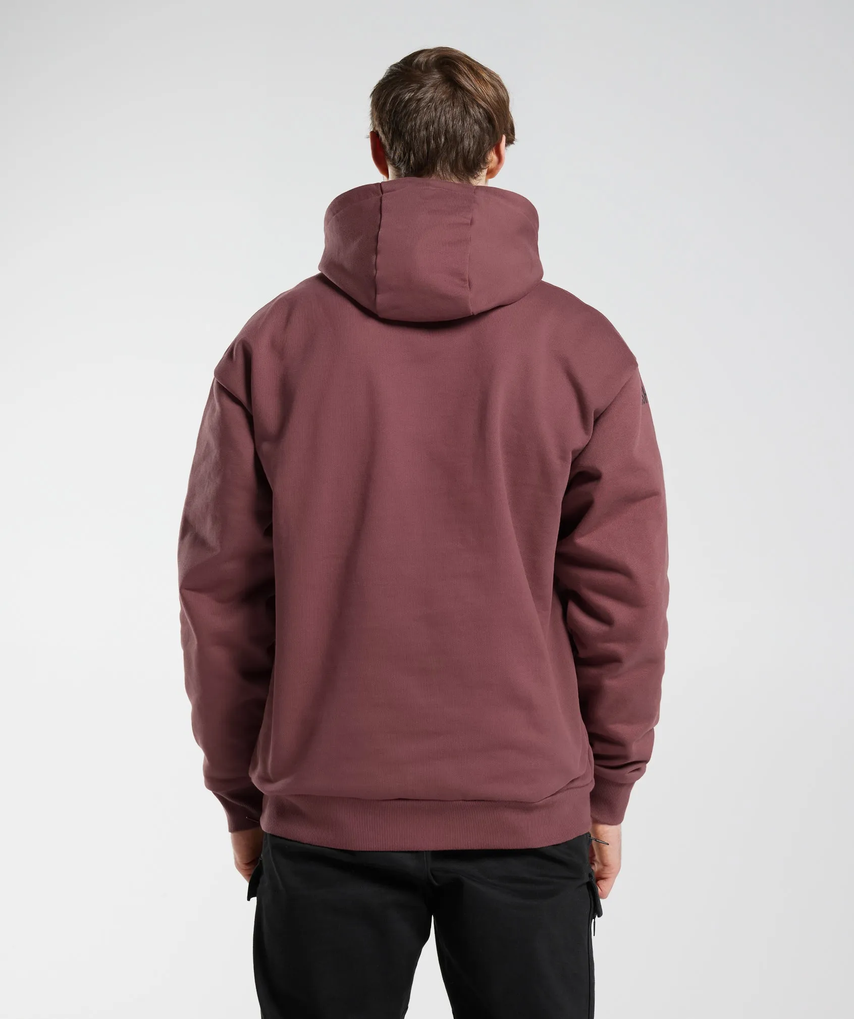 GS x David Laid Hoodie - Magenta Brown