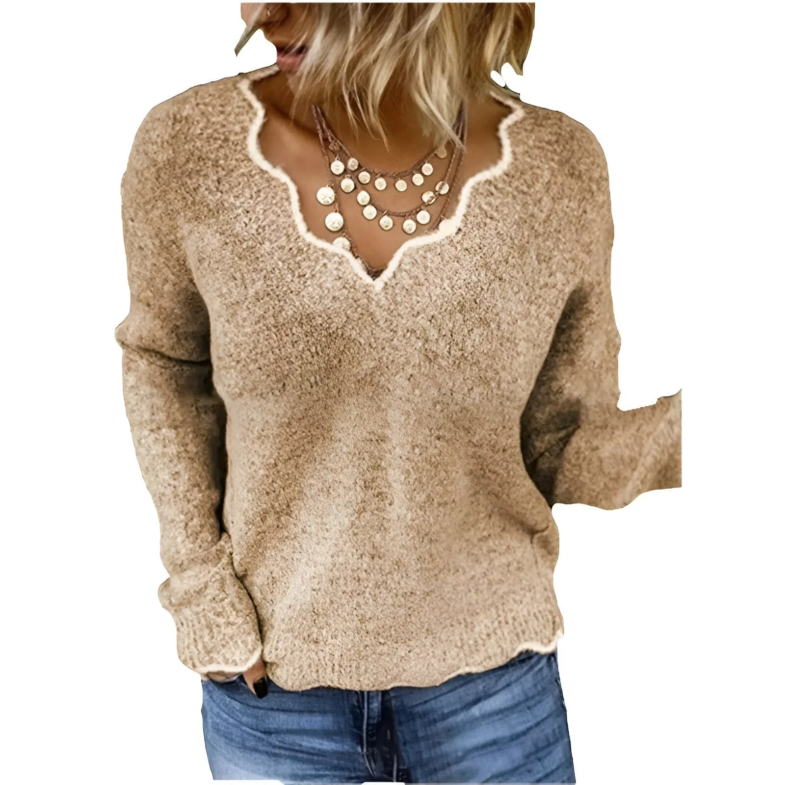 Ivyshape | Comfortable, Stylish V-Neck Sweater