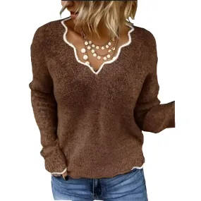 Ivyshape | Comfortable, Stylish V-Neck Sweater