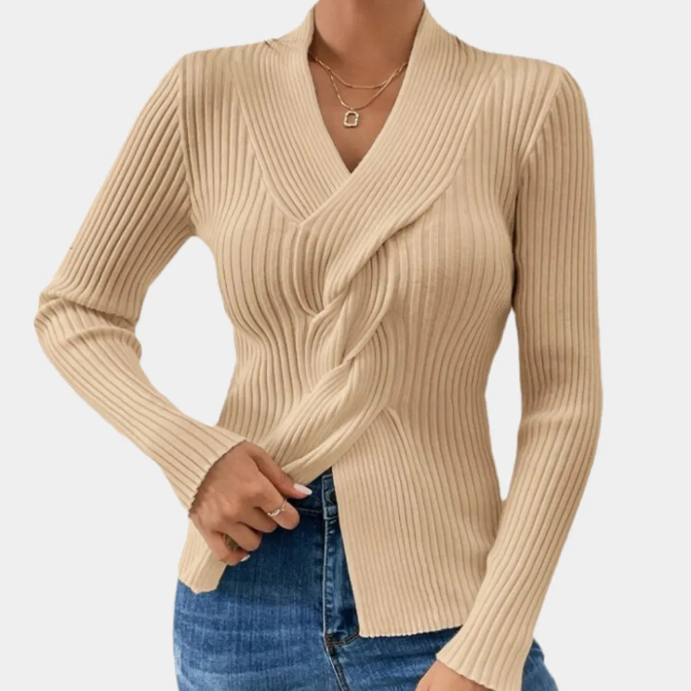 Ivyshape | Comfortable V neck Sweater for Women