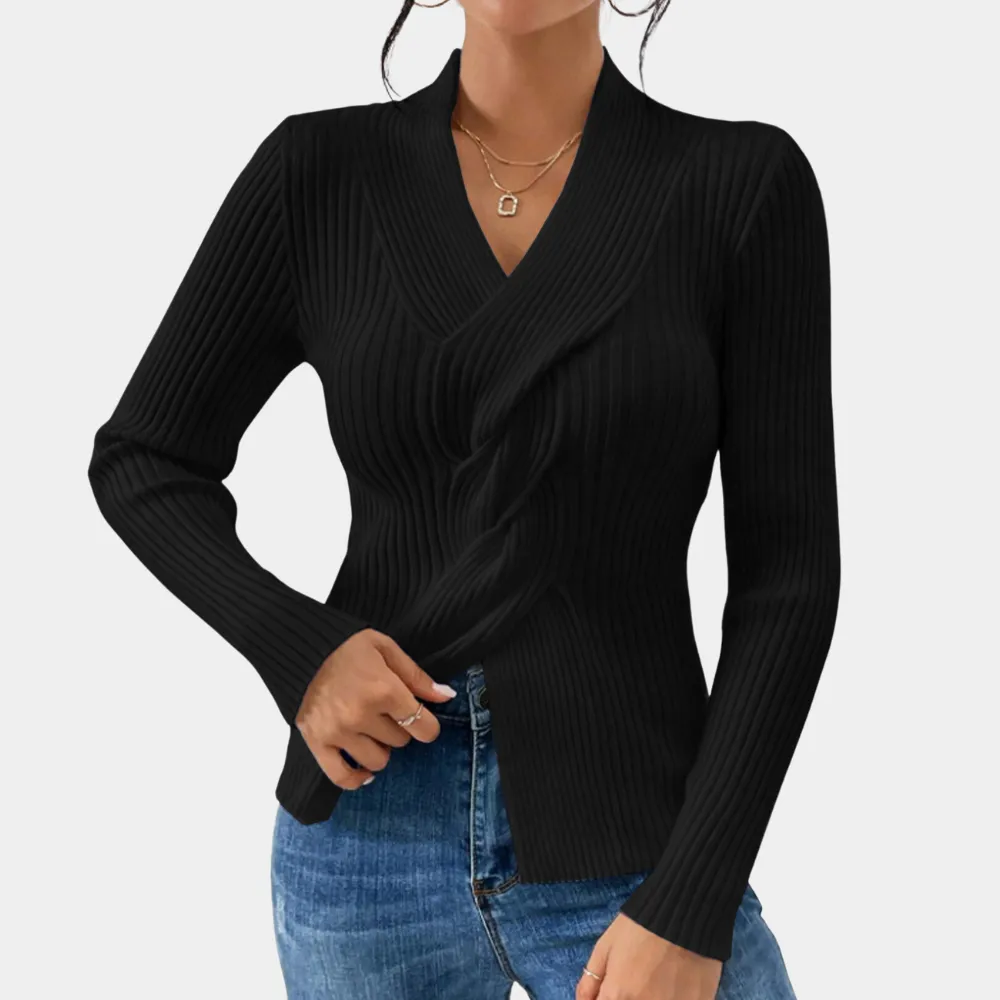 Ivyshape | Comfortable V neck Sweater for Women