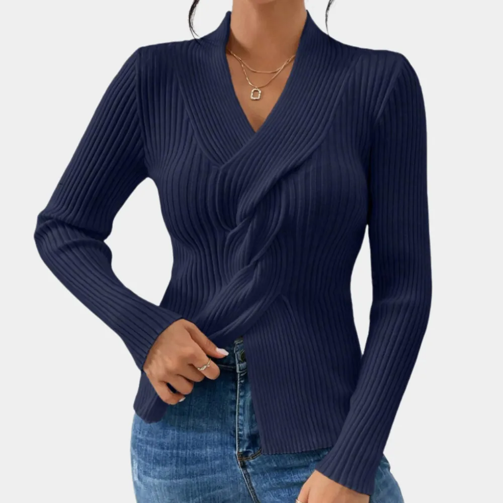 Ivyshape | Comfortable V neck Sweater for Women