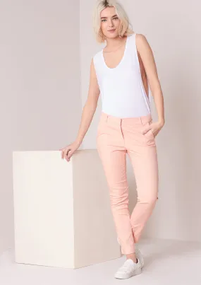 Lorah Pink Tailored Cigarette Trousers