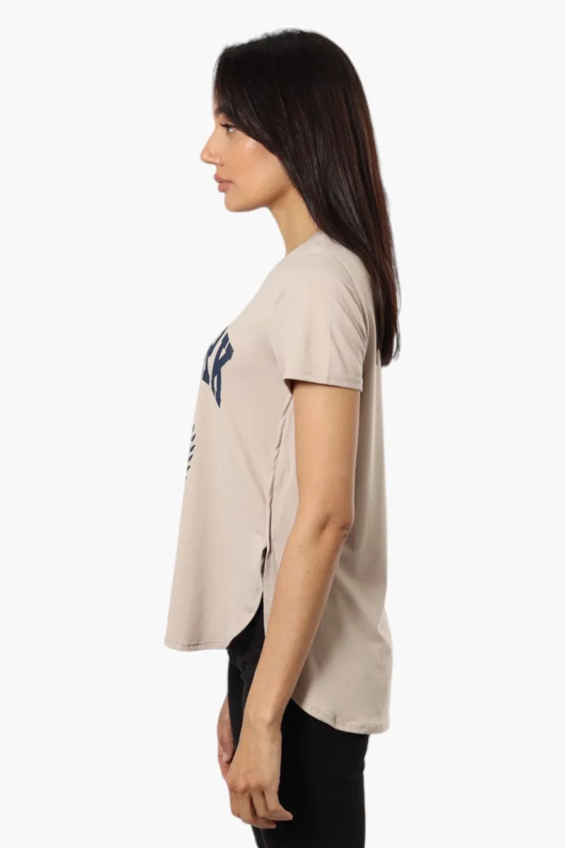 Magazine New York Print Tee - Taupe