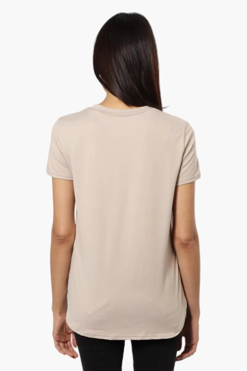 Magazine New York Print Tee - Taupe