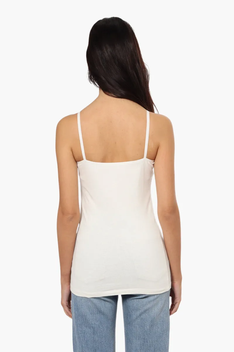 Majora Solid Basic Cami Tank Top - White