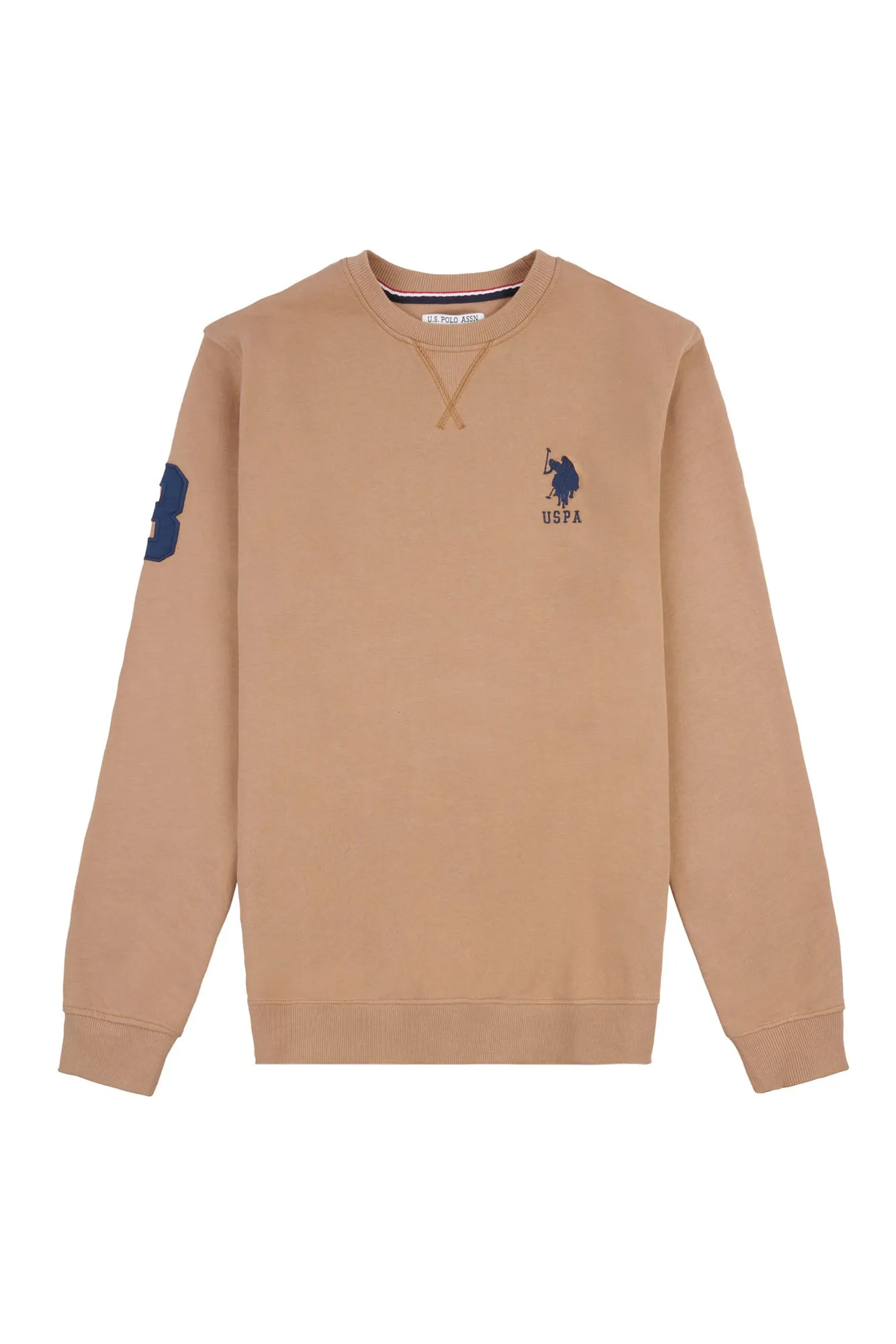 Mens Player 3 Crew Neck Sweatshirt in Tigers Eye