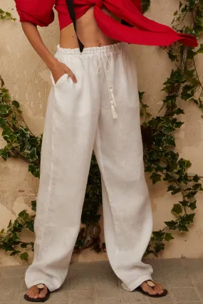 Milena Trousers in Elegant White