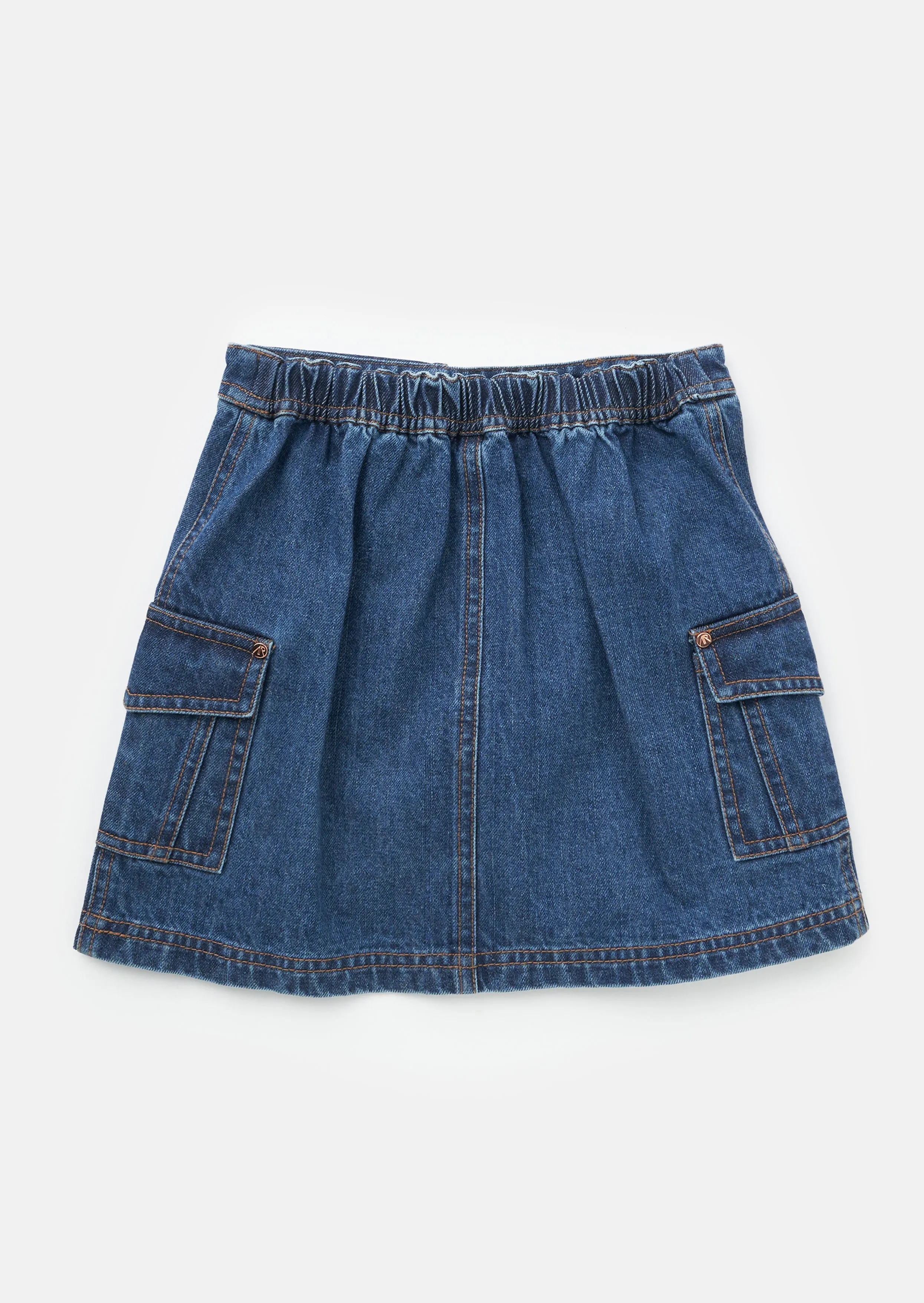 Molly Blue Demin Cargo Skirt