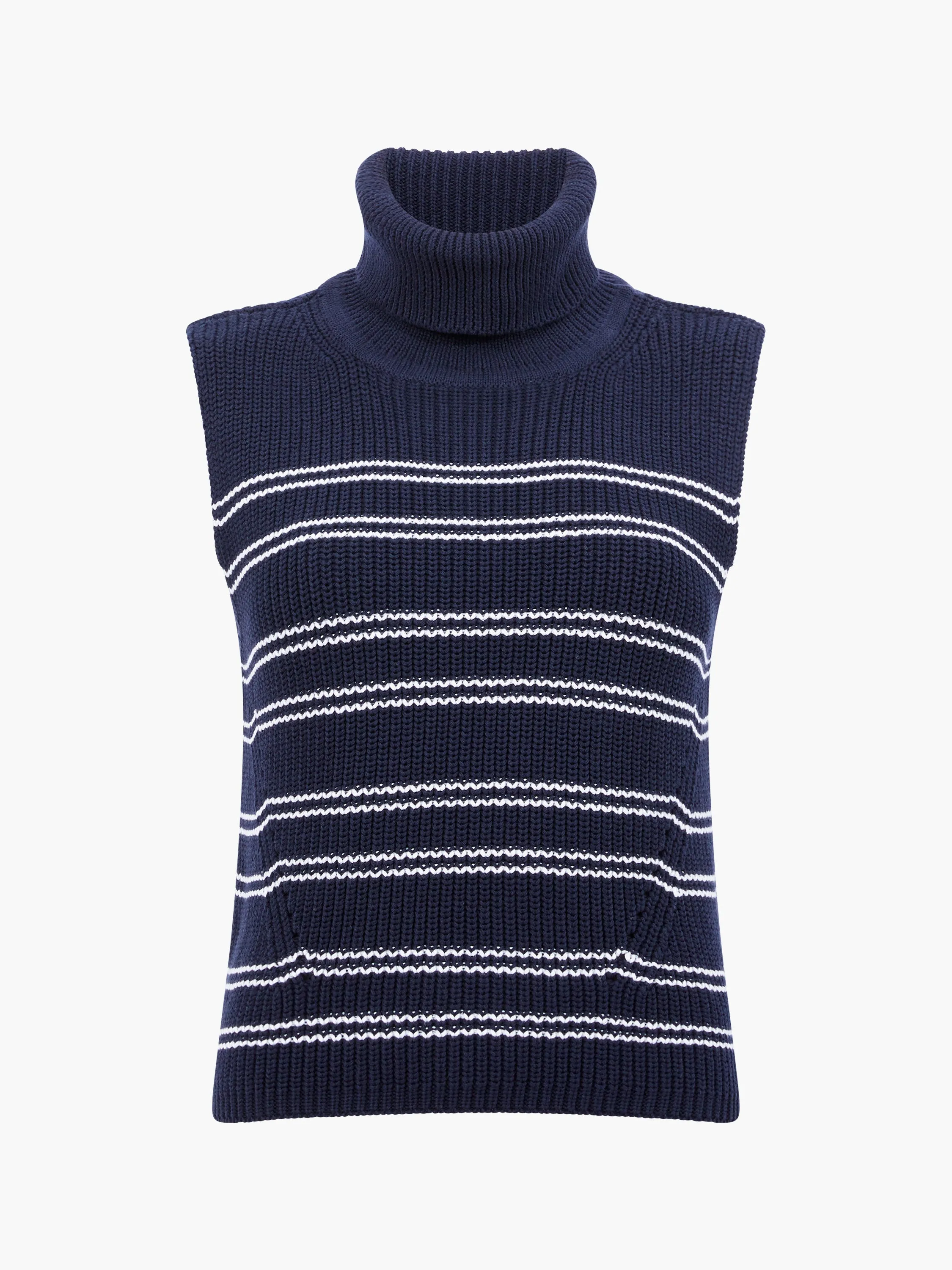 Mozart Striped Cropped Sleeveless Jumper