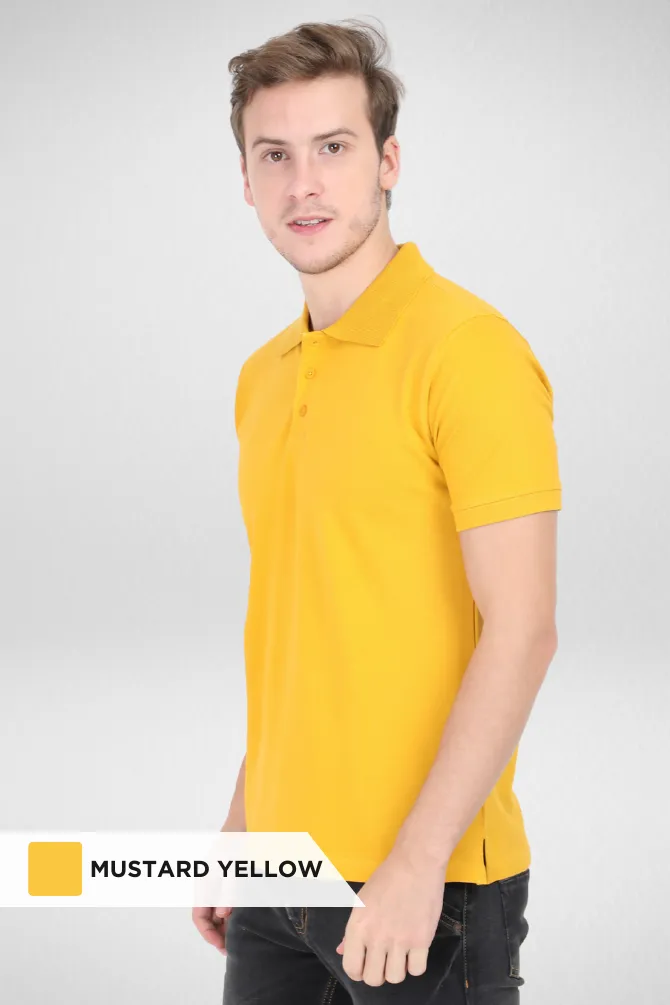 Pack Of 3 Polo T-Shirts White Maroon and Mustard Yellow for Men