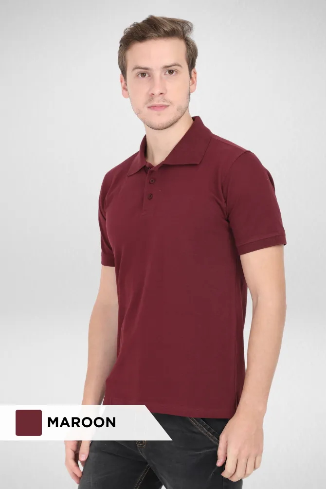 Pack Of 3 Polo T-Shirts White Maroon and Mustard Yellow for Men