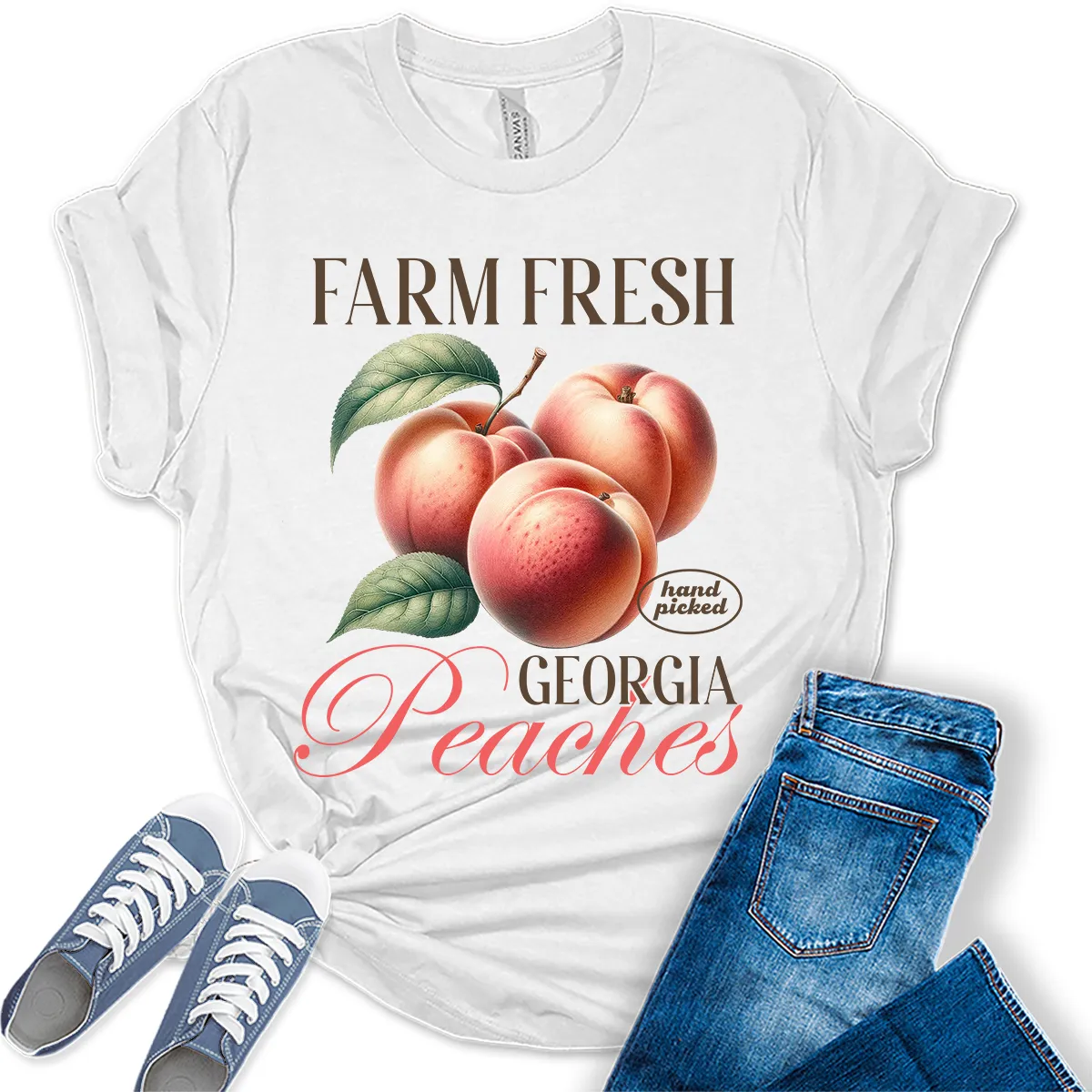 Peaches Shirt Fruit Aesthetic Cute Graphic Tees For Women