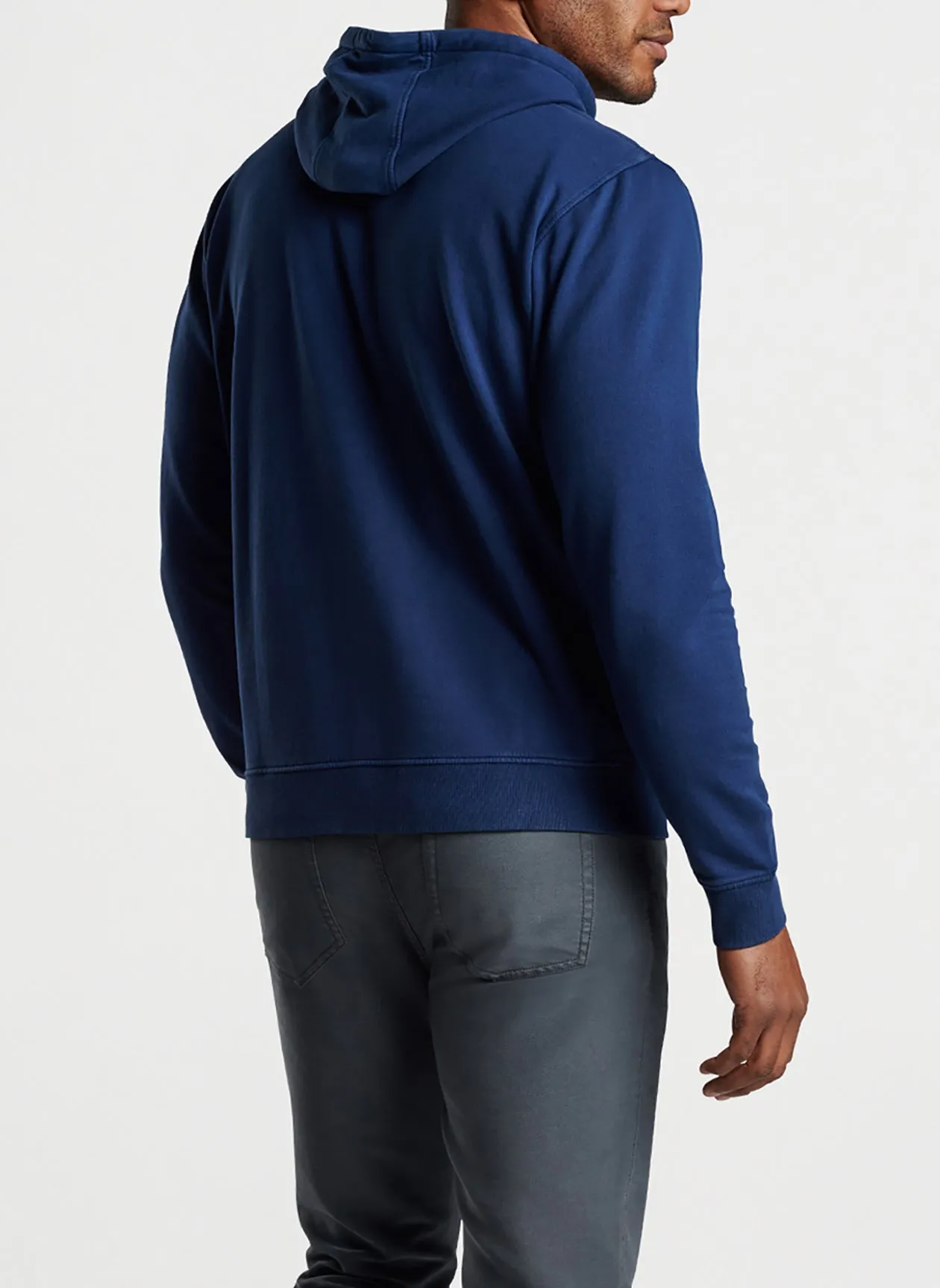 Peter Millar Essential Lava Wash Custom Hoodies, Navy