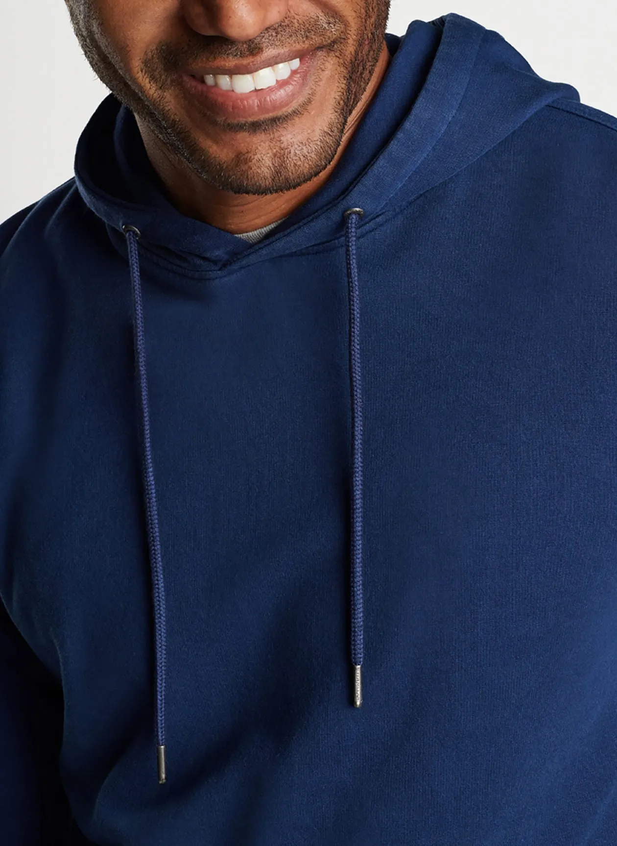 Peter Millar Essential Lava Wash Custom Hoodies, Navy