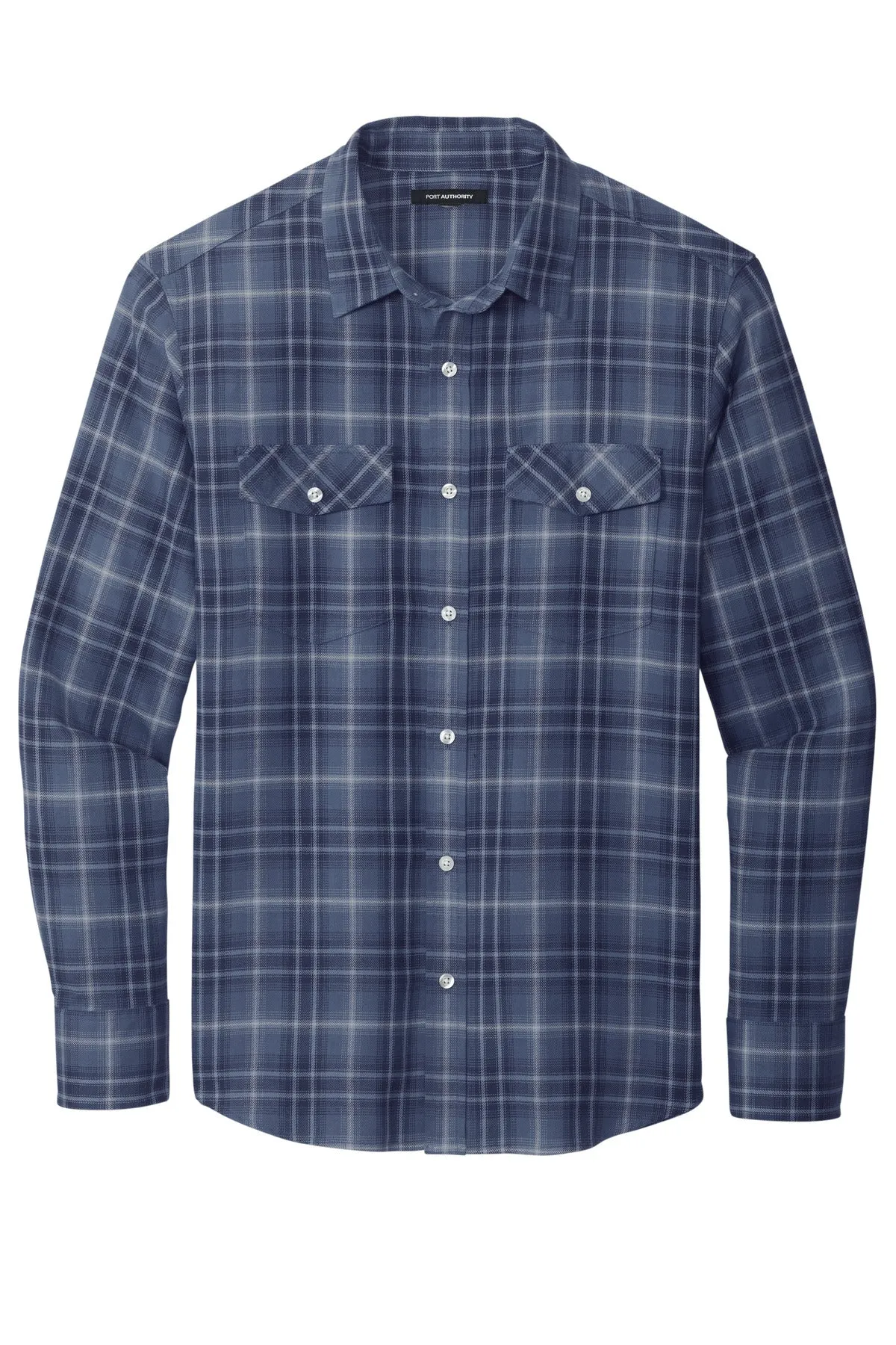 Port Authority Long Sleeve Ombre Plaid Shirt W672