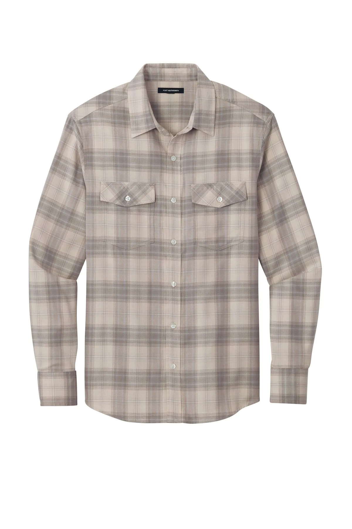 Port Authority Long Sleeve Ombre Plaid Shirt W672