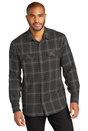 Port Authority Long Sleeve Ombre Plaid Shirt W672