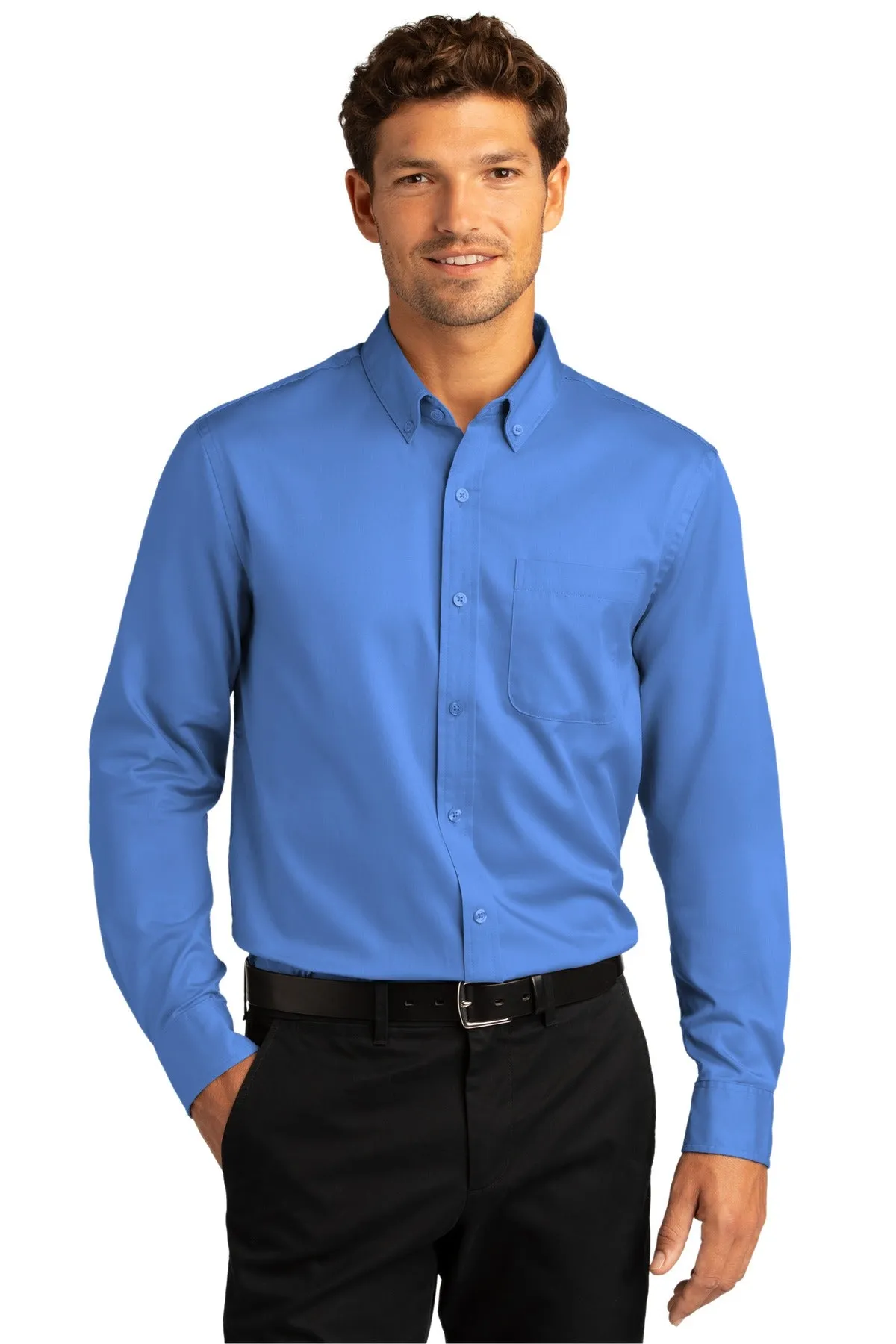 Port Authority Long Sleeve SuperPro React™ Twill Shirt. W808