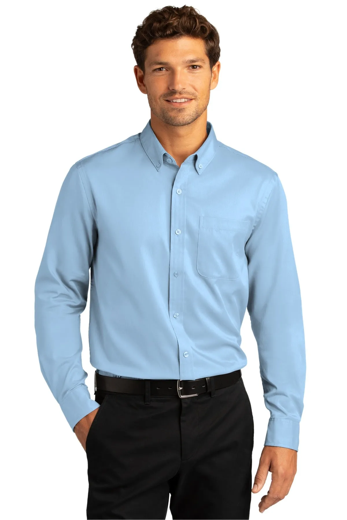 Port Authority Long Sleeve SuperPro React™ Twill Shirt. W808