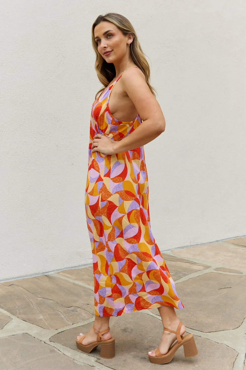 Printed Sleeveless Maxi Dress