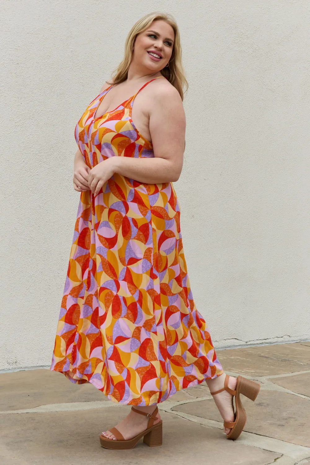 Printed Sleeveless Maxi Dress